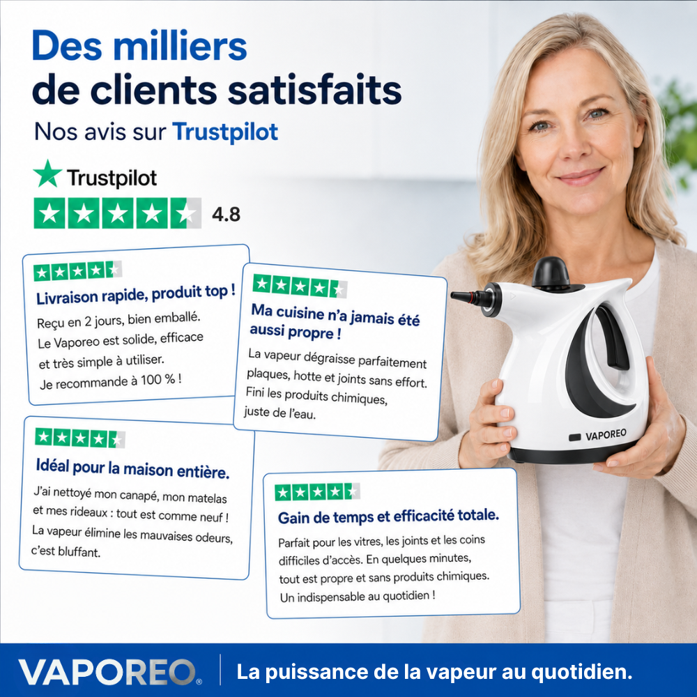 Vaporeo — Nettoyeur Vapeur Sans Produit Chimique